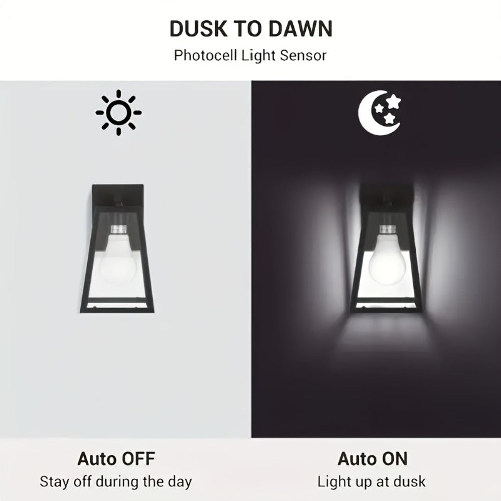 Outdoor Light Bulbs Dusk to Dawn, A19 E26 LED Sensor Bulb 9W 60W Equivalent 800LM 5000K Daylight White, Auto On Off Photocell Smart Sensor, for Porch Garage Yard Entryway Indoor Outdoor Lighting
