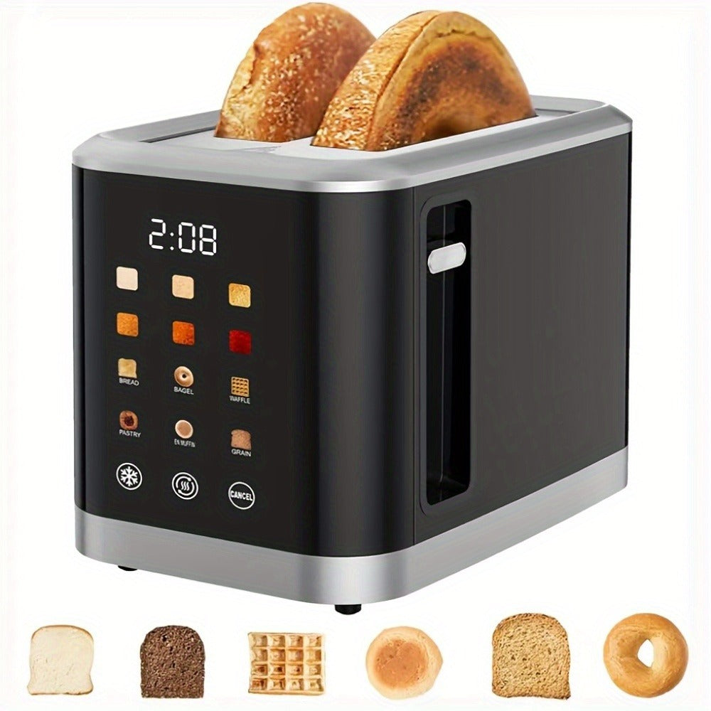 2 Slice Toaster with Touch Screen ¨C 1.5¡± Wide Slot for Bread, Bagels & English Muffins, 6 Bread Types, 5 Toast Shade Settings, Cancel & Defrost Functions