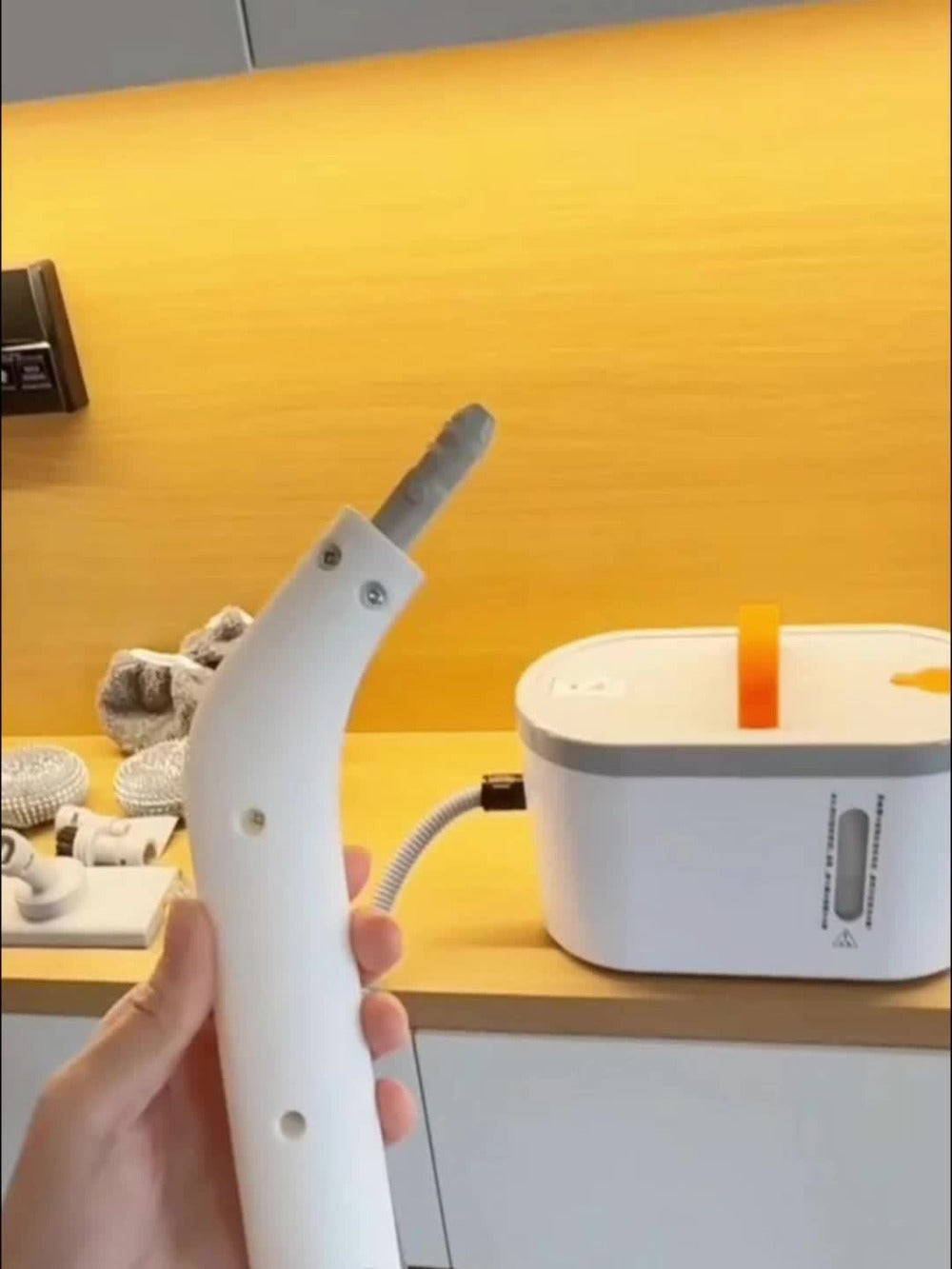 Portable Steam Cleaner 1200W, 2.3Bar High-Pressure Handheld Steam Cleaner 15-Second Heat-Up, 750ML Tank, 9-Piece Accessory Kit for Tile, Grout, Floor, Car, Kitchen & Bathroom Deep Cleaning