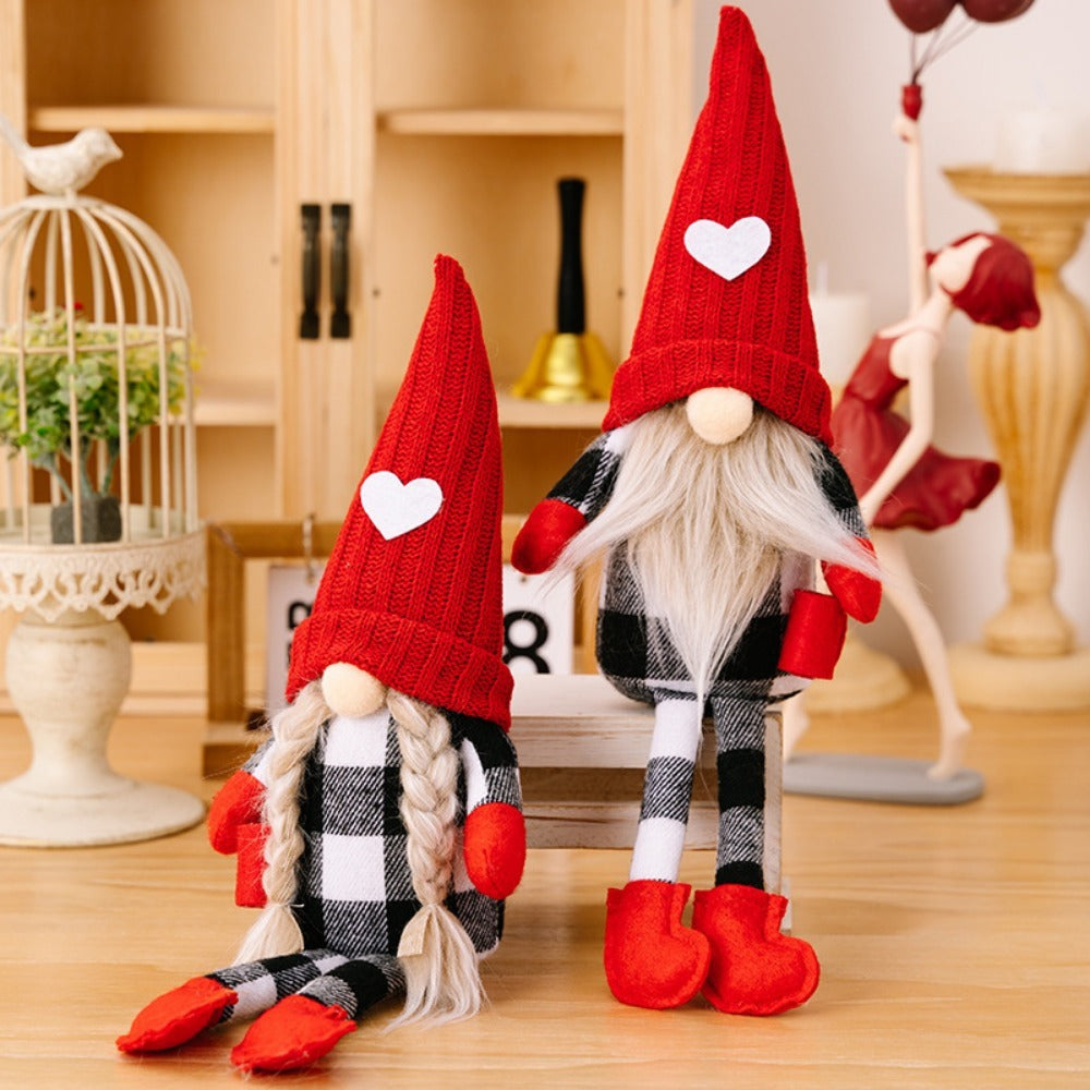 Gnome Home Decor 2pcs Set ¨C Collectible Holiday Gnomes Figurines for Living Room, Bedroom, Office, Birthday & Party Decorations, Gifts for Men & Women