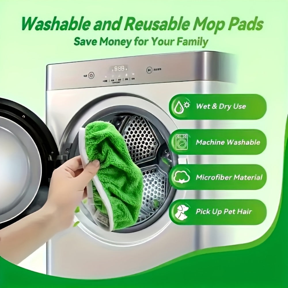 Washable Flat Mop Pads 15 Pack, Reusable Microfiber Replacement Pads for Flat Floor Mops, Wet & Dry Cleaning, Highly Absorbent Dirt & Water Trapping, Easy to Maintain ¨C Mop Not Included