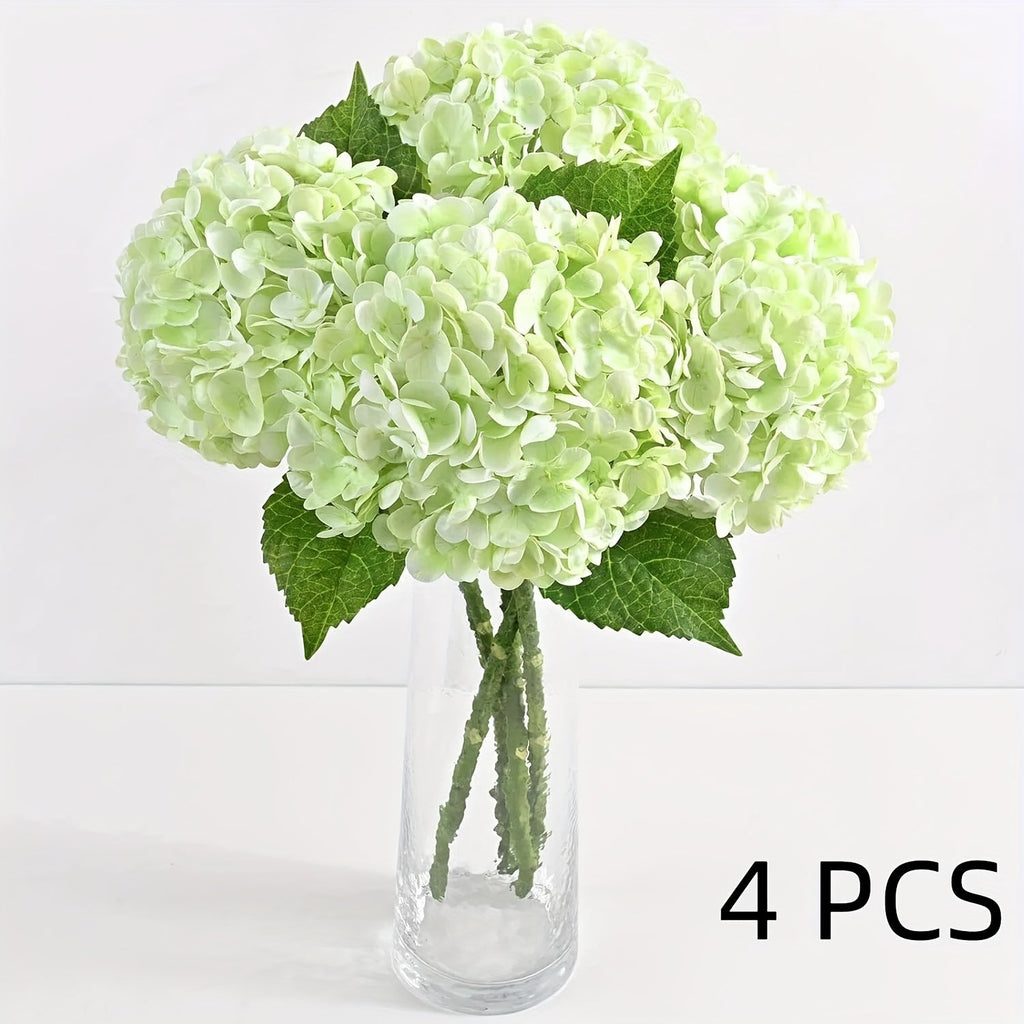 Real Touch Hydrangea Artificial Flowers 4/8pcs 21 Inch Full Latex Faux Hydrangea Stems for Wedding Table Centerpiece, Party Floral Arrangements, Home Vase Decor