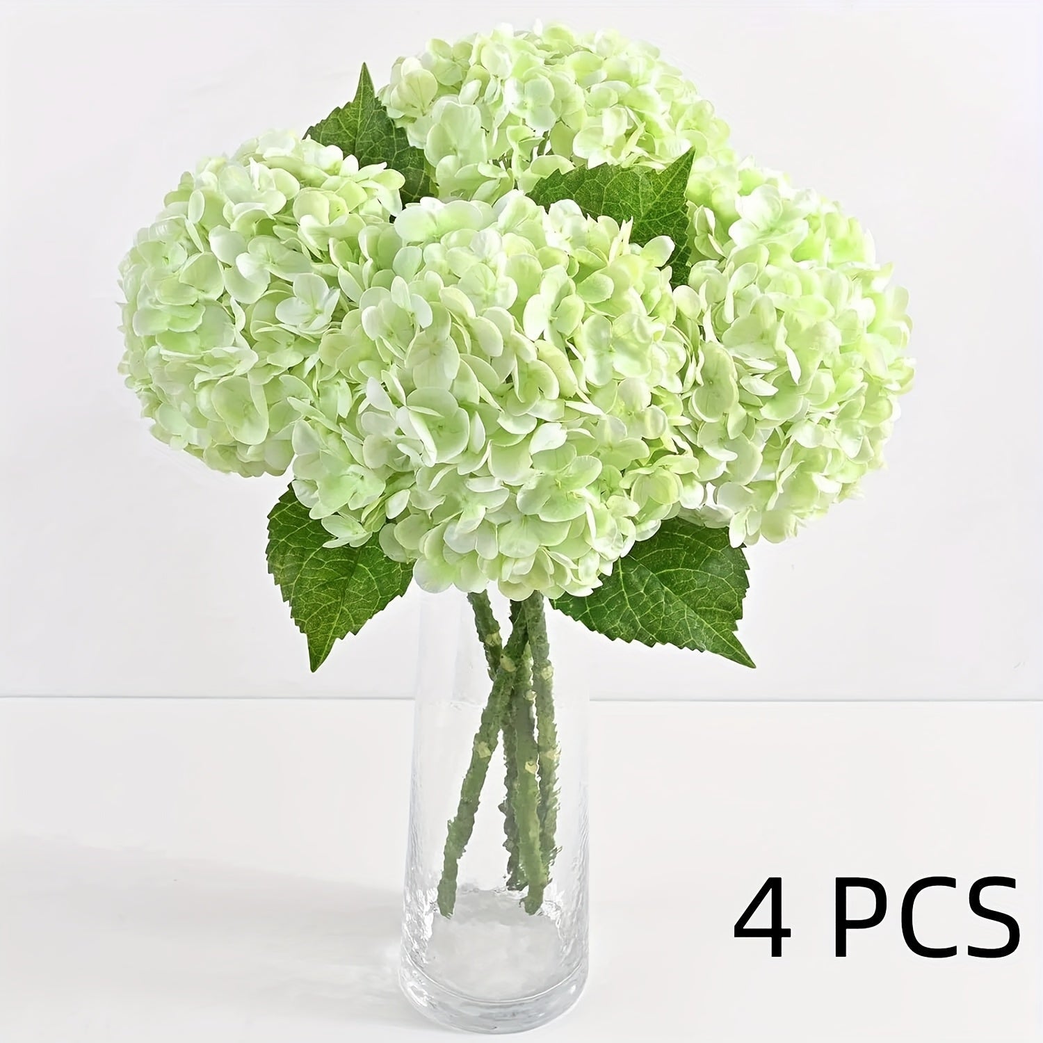 Real Touch Hydrangea Artificial Flowers 4/8pcs 21 Inch Full Latex Faux Hydrangea Stems for Wedding Table Centerpiece, Party Floral Arrangements, Home Vase Decor