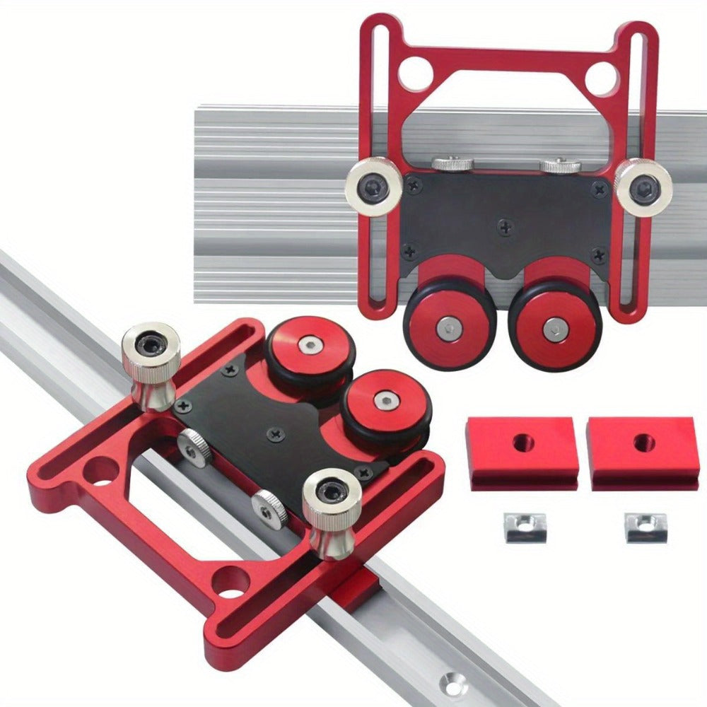 Feather Boards for Table Saw and Router Table with Elastic One-Way Wheels Safe Stock Feeding Woodworking Accessory Adjustable Fence Guide Anti-Kickback Tool Set