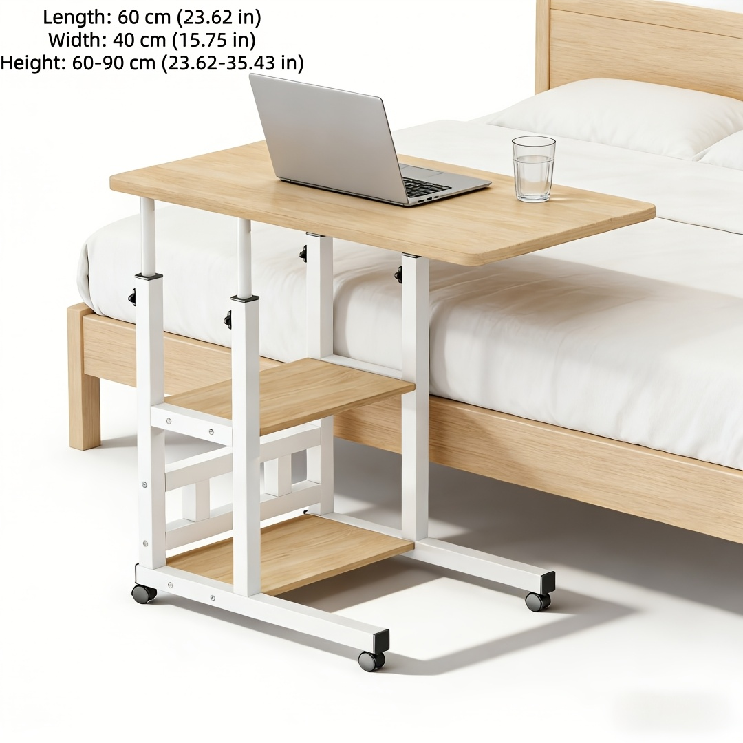Bedside Table with Wheels Adjustable Height ¨C Multi-Style Nursing Care Table for Elderly & Patients | Single & 3-Tier Rolling Overbed Dining Table, Home Medical Convalescent Furniture, 13 Styles