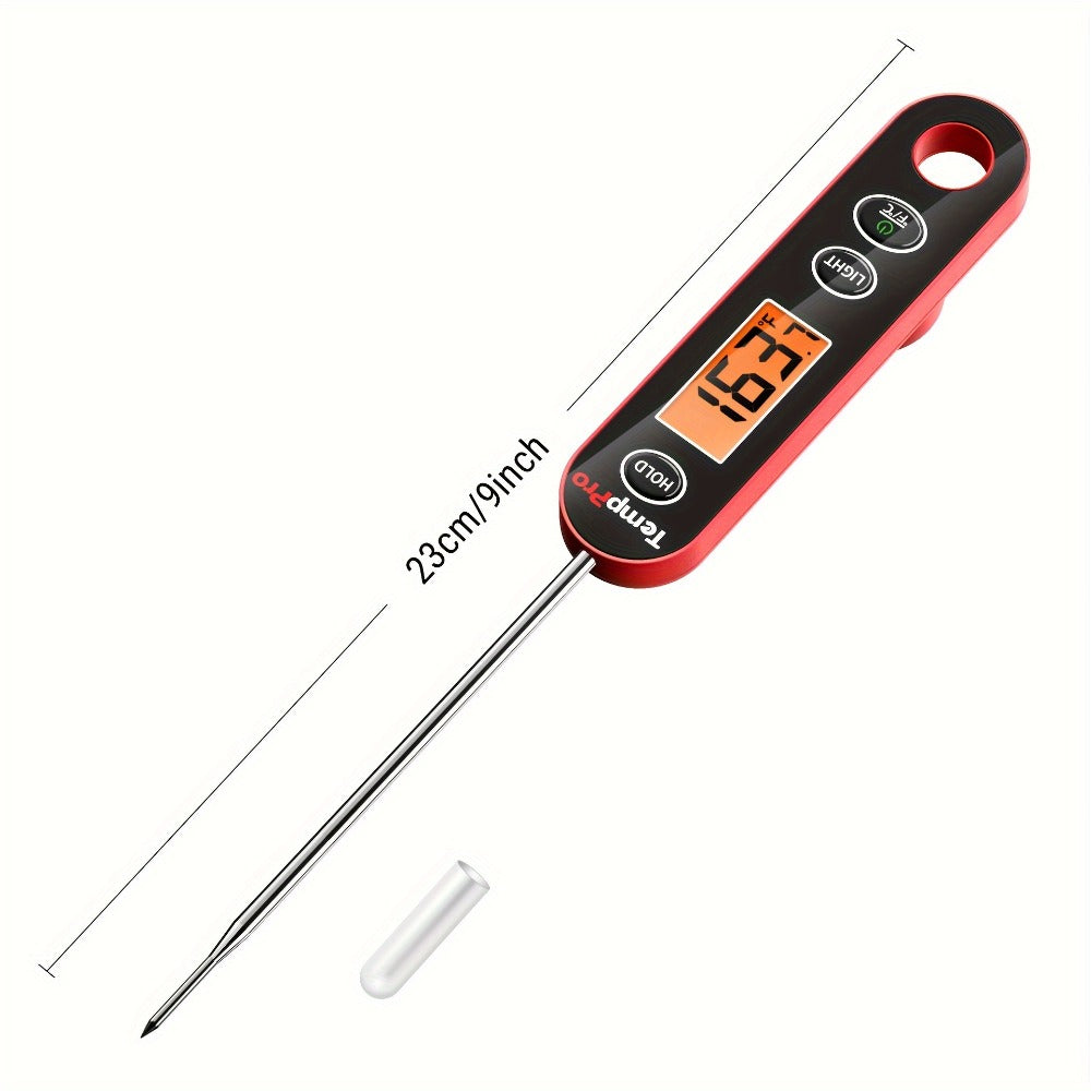 Instant Read Meat Thermometer ¨C TempPro IC6030 Fast 3-Second Digital Kitchen BBQ Thermometer with 4.72¡± Foldable Probe & Backlit Display