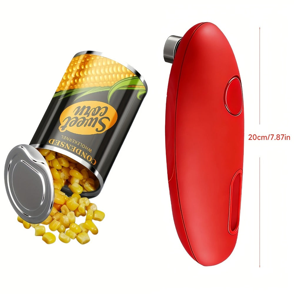 Electric Can Opener, One-Click Auto Shut-Off with Smooth Edge Cut ¡ª Safe & Easy for Elderly, Arthritis, Weak Grip | Fits All Round & Oval Cans | Great Gift for Home, Camping & Kitchen
