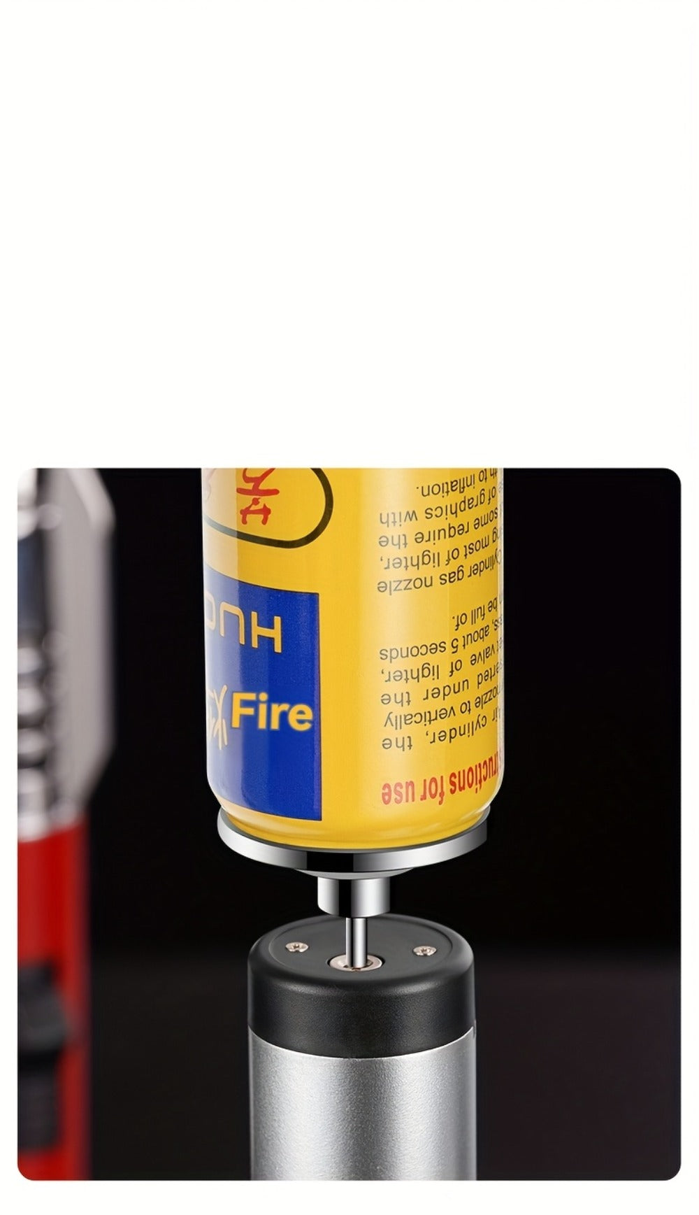 Windproof Jet Flame Torch Lighter with Safety Lock & Switch Lock, Large Adjustable Flame, Outdoor Torch for Campfire BBQ Baking Camping, Gas Not Included, Black Silver Blue