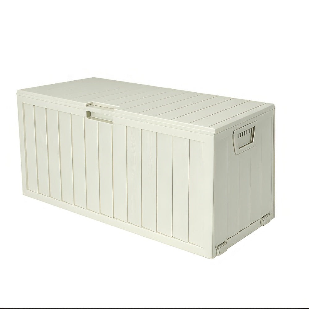 Waterproof Deck Box Outdoor Storage Cabinet 35/75 Gallon ¨C Enhanced Version with Handles & Wheels | Large Patio Storage Box for Pool Accessories, Garden Tools & Outdoor Gear | Easy Assembly Lockable