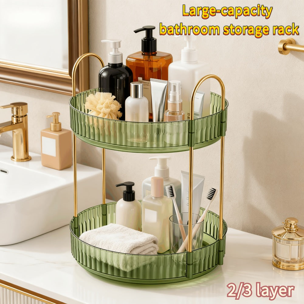 360 Rotating Makeup Organizer Skincare Storage Rack - Multi-Layer Detachable Cosmetic Organizer for Perfume, Lipstick, Skincare, Desktop Vanity Organizer for Bathroom & Bedroom