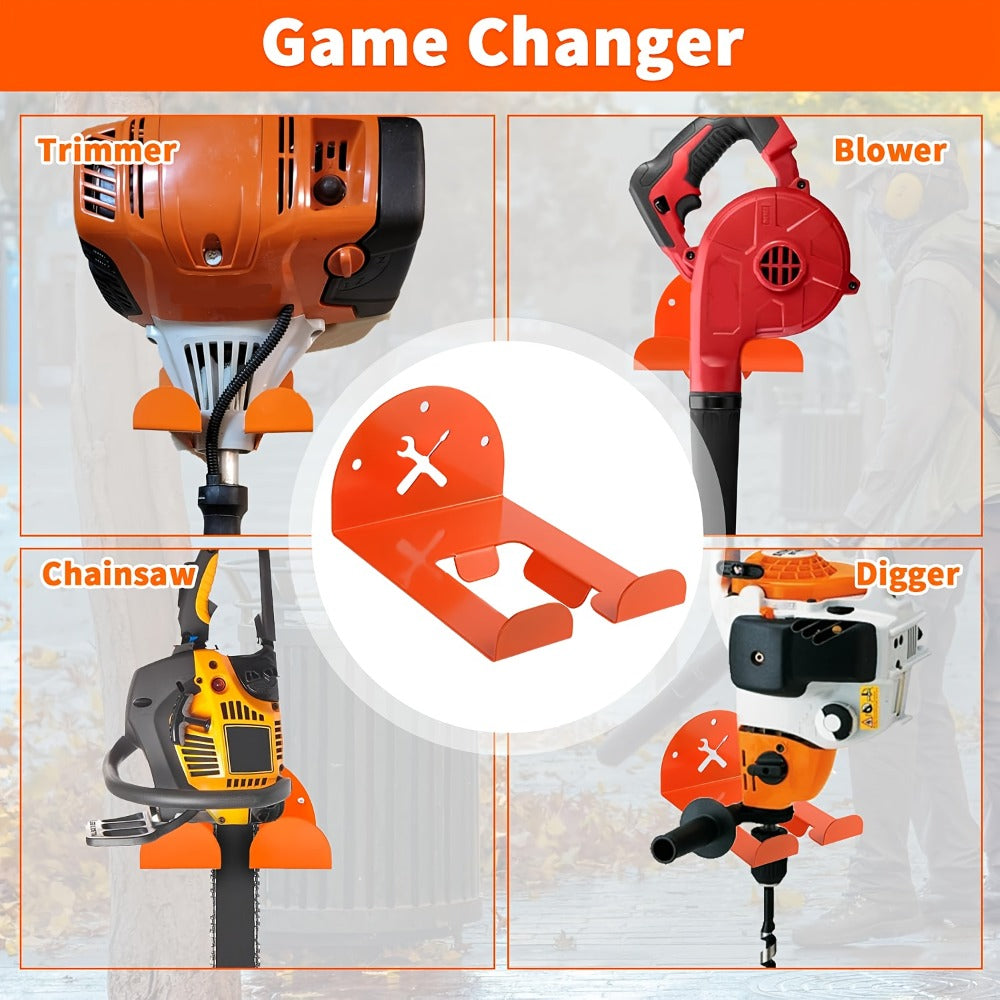 Weed Eater Hanger Wall Mount Trimmer Rack ¨C 8¡± Heavy Duty Garage Storage Hooks for Grass Trimmer, Hedge Trimmer, Leaf Blower & Chainsaw | Garden Power Tool Holder Organizer Wall Bracket | 1/2/4pcs
