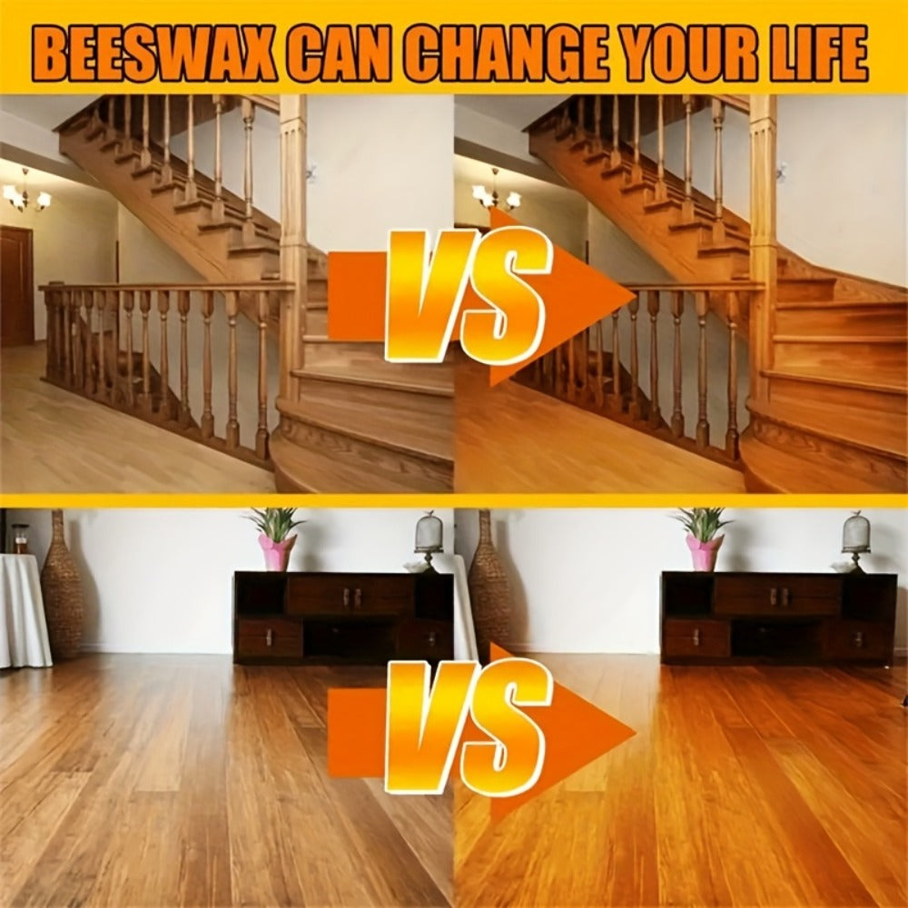 Beeswax Wood Polish & Repair Kit, Natural Wood Furniture Care Wax Deeply Moisturizes, Removes Scratches & Dullness, Restores Shine on Solid Wood Furniture, Floors, Countertops, Doors & Windows ¨C 1, 2 or 3 Piece Set