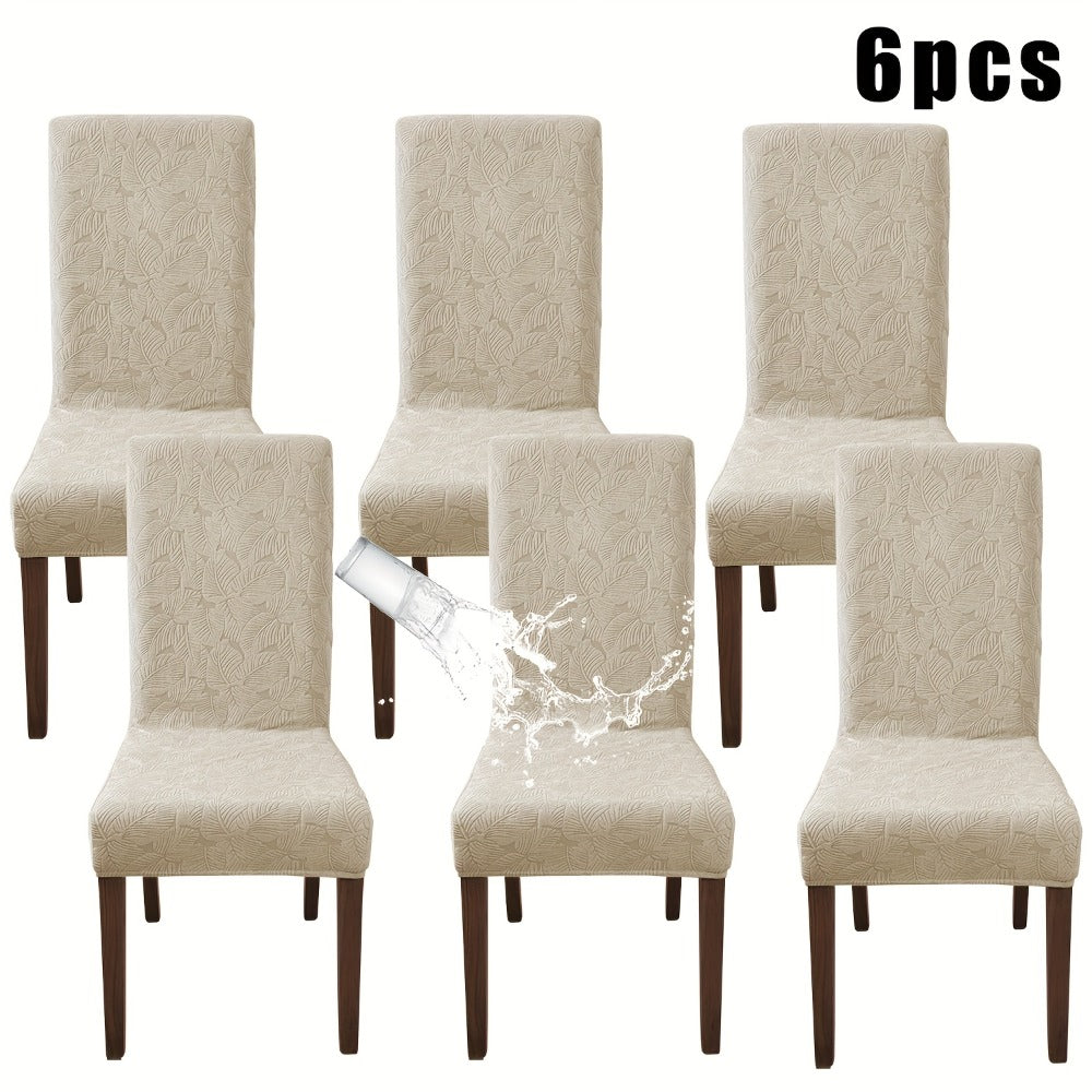 Stretch Dining Chair Covers Set of 4/6 - Plant Print Slipcovers for Dining Room Kitchen Chairs, Elastic Parsons Chair Protector, Home Decor