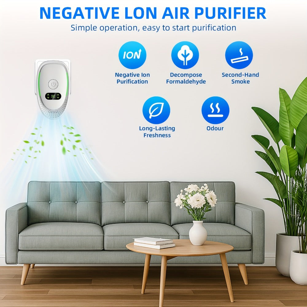 Portable Ozone Air Purifier & Sanitizer | Formaldehyde, Smoke & Dust Eliminator for Home, Office, Car & Bedroom | Low Power Allergy Relief Air Cleaner | 2pc & 8pc Pack | Black & White
