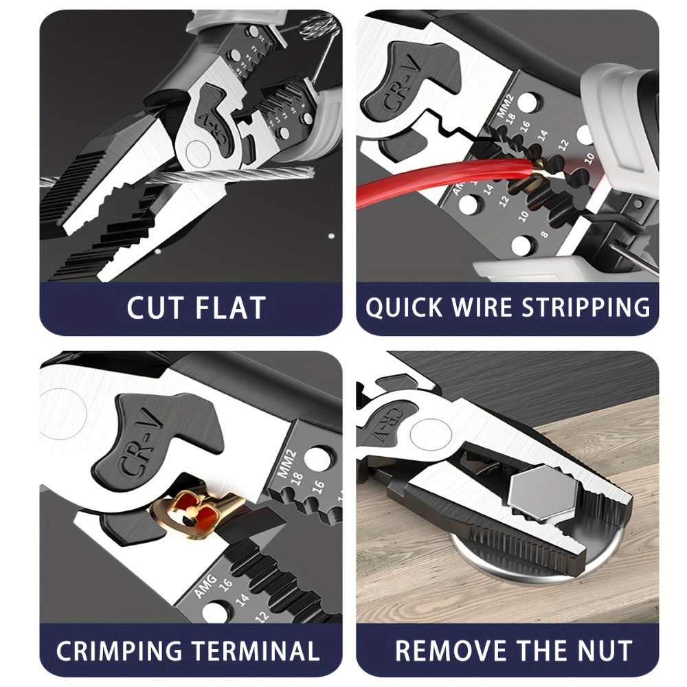 3pcs Pliers Set Diagonal Pliers Needle Nose Pliers Wire Cutter Multifunctional Electrician Hand Tools Heavy Duty Hardware Tool Kit