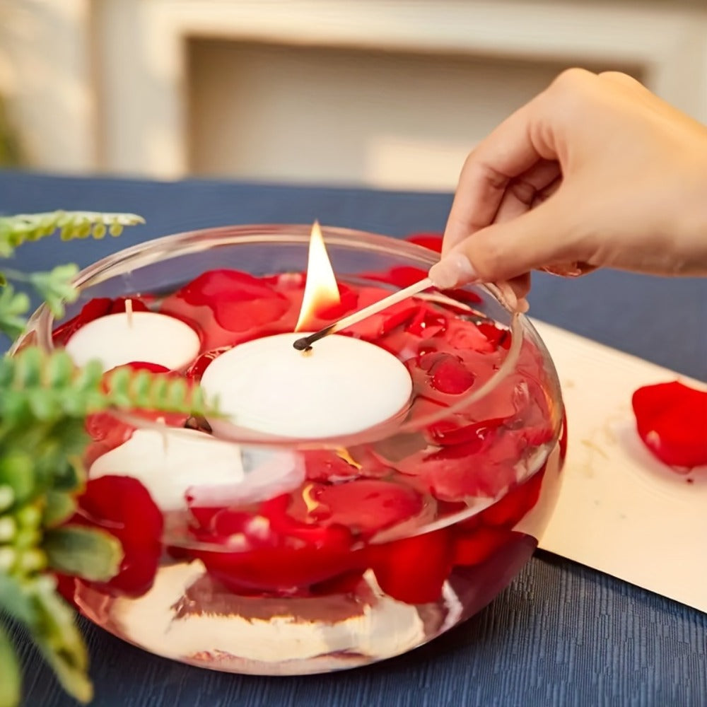 Floating Candles White Set of 42 ¨C 1.5 Inch Small Pool Candles, 4-8 Hour Burn, Wedding Centerpiece, Pool Party, Christmas, Halloween, Easter & Thanksgiving Ambience Decoration