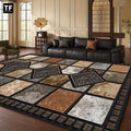Marble Print Area Rug Luxury Soft ¨C Non-Slip Indoor Outdoor Carpet for Living Room, Bedroom & Entryway, Warm Cozy Tile Pattern Floor Mat, 56x80 Inches