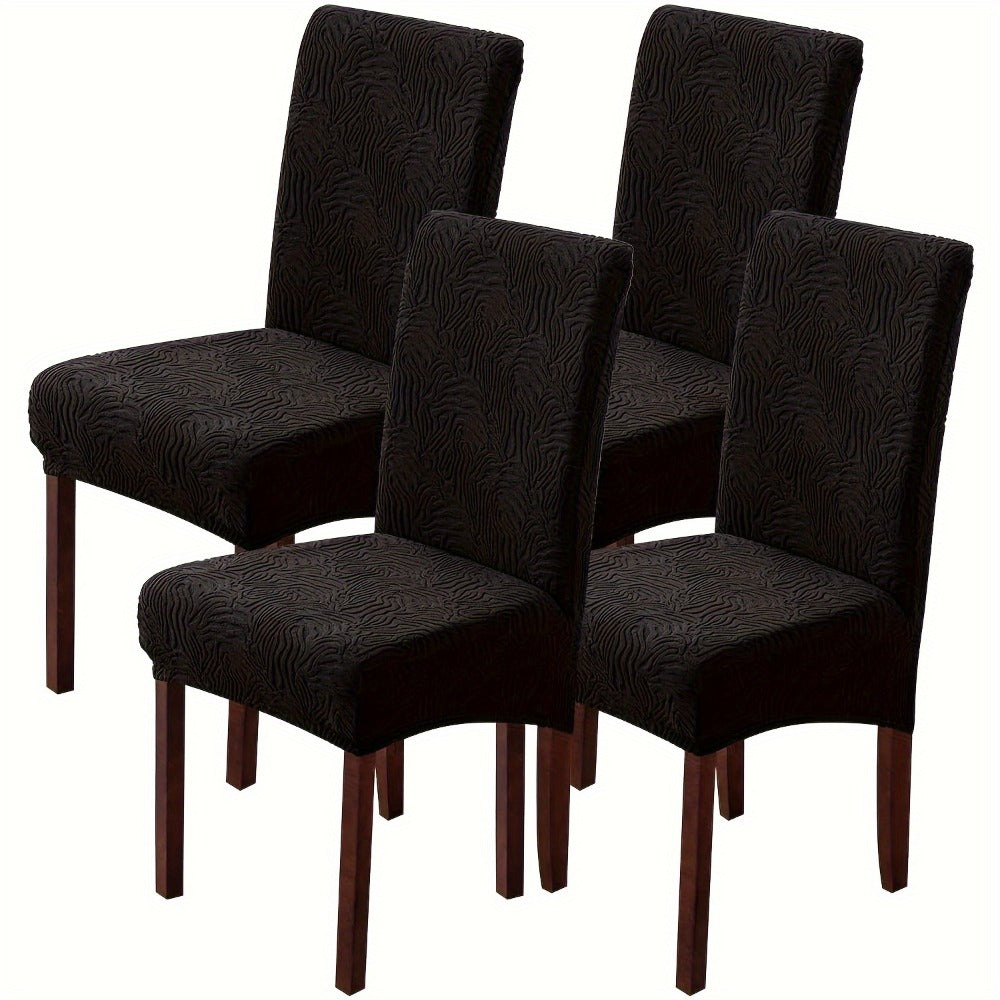 Dining Chair Covers Stretch Jacquard Slipcovers Removable Washable Chair Protector for Kitchen Hotel Restaurant Set of 4 or 6