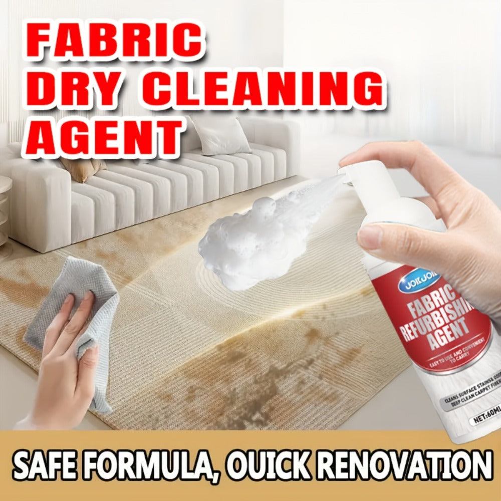 Fabric & Upholstery Cleaner Spray 2.03oz with Towel ¨C Deep Stain Remover for Carpet, Sofa & Car Interior, Glycerin-Based Surfactant-Free Formula, Easy Spray Application for Home & Auto
