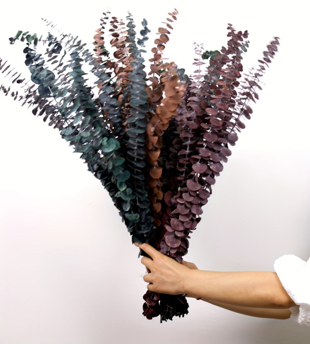 Artificial Eucalyptus Stems 24-Pack, 17 Inch Faux Eucalyptus Branches with 4 Color Mix for Vase, Wedding Centerpieces, Bouquets & Farmhouse Home Decor