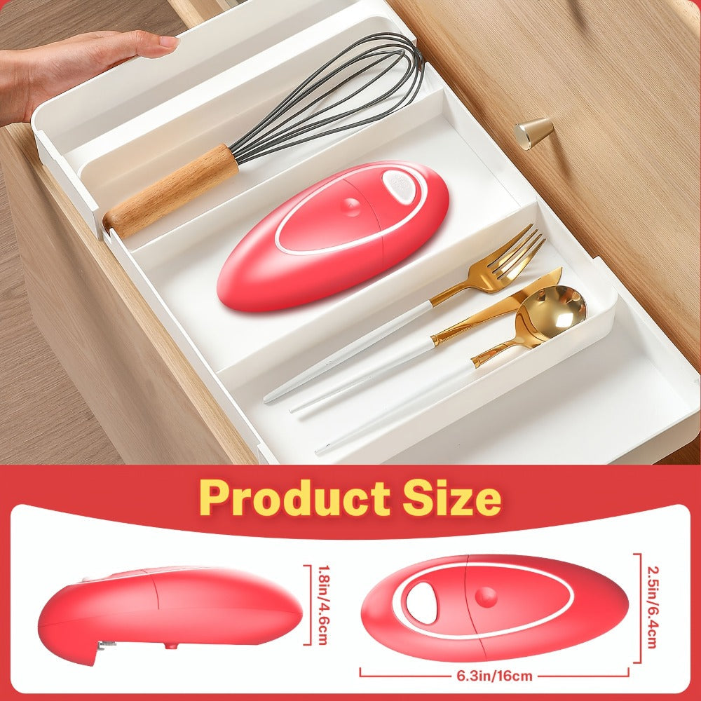 Electric Can Opener One-Touch Automatic ¨C Smooth Edge Battery Operated Handheld Opener for All Can Sizes, Best Kitchen Gadget for Seniors, Arthritis & Weak Hands, Great Gift Idea