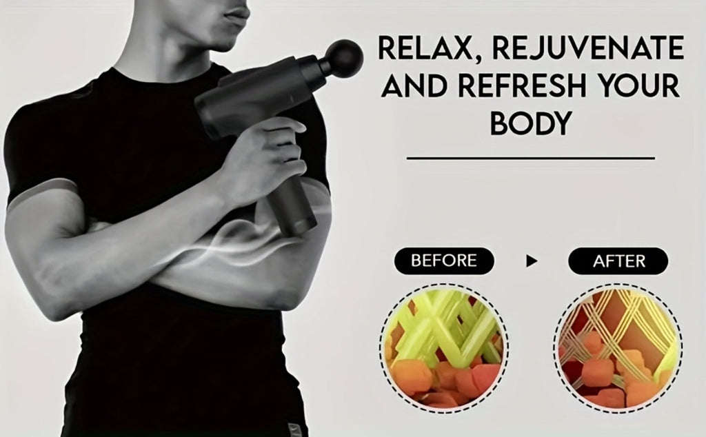 Massage Gun Deep Tissue ¨C Handheld Electric Muscle Massage Gun for Full Body, Back, Neck & Arm Relief, Percussion Massager for Sports & Fitness Recovery, Gift for Men Women Parents