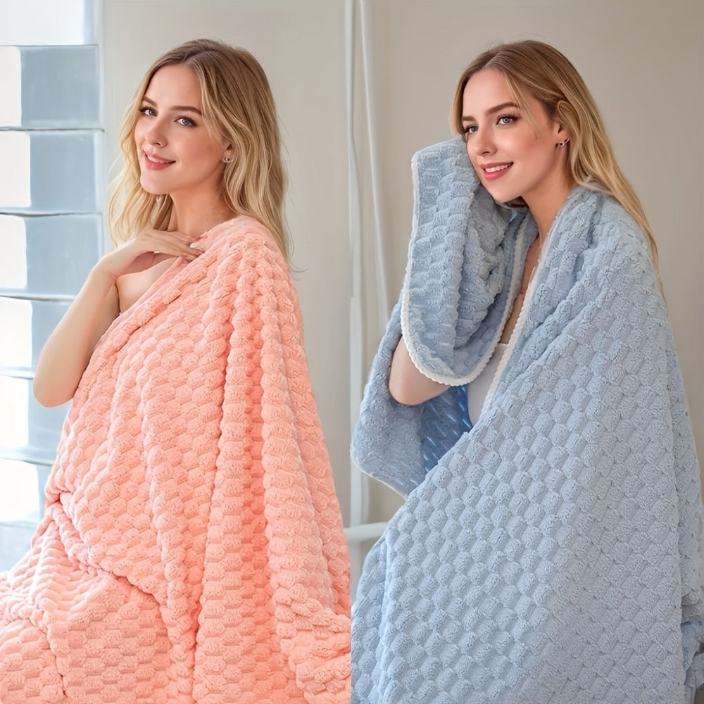 Waffle Weave Bath Towels Set 4 Pack or 8 Pack - Ultra Soft Super Absorbent Quick Dry Microfiber Moire Textured Towels | Spa Gym Travel Daily Use | Multi-Color Sets Gray Pink Blue Beige Gift Set
