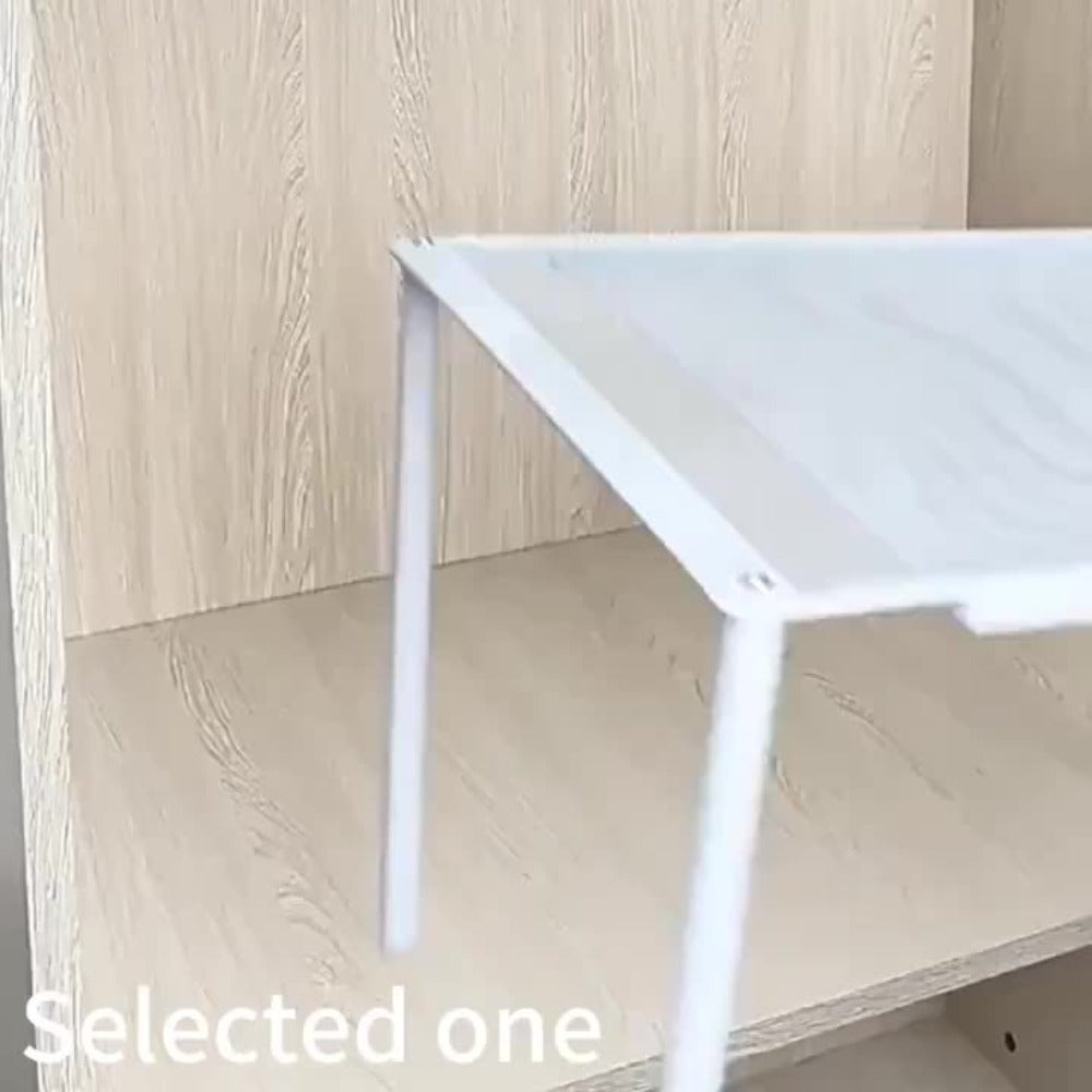 Metal Storage Rack Adjustable Expandable Shelving Unit for Kitchen Bedroom Wardrobe Closet Organization Heavy Duty Stackable Metal Shelf