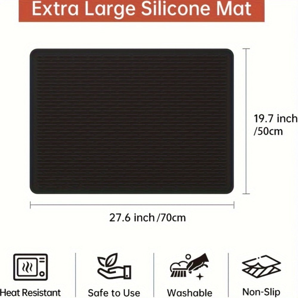 Silicone Stove Top Cover Mat 28¡±x20¡± - Heat Resistant Electric Stove Protector for Ceramic Glass Cooktop, Non-Slip Scratch Guard, Dishwasher Safe, Extra Large RV Range Cover, Multipurpose Kitchen Mat