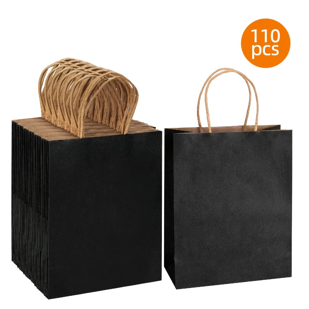 Paper Gift Bags with Handles 110pcs Bulk, Medium & Large Sizes, Shopping Bags for Small Business, Party Favor Bags, Candy Bags for Wedding Christmas Birthday