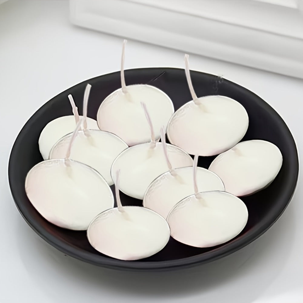 Floating Candles White Set of 42 ¨C 1.5 Inch Small Pool Candles, 4-8 Hour Burn, Wedding Centerpiece, Pool Party, Christmas, Halloween, Easter & Thanksgiving Ambience Decoration