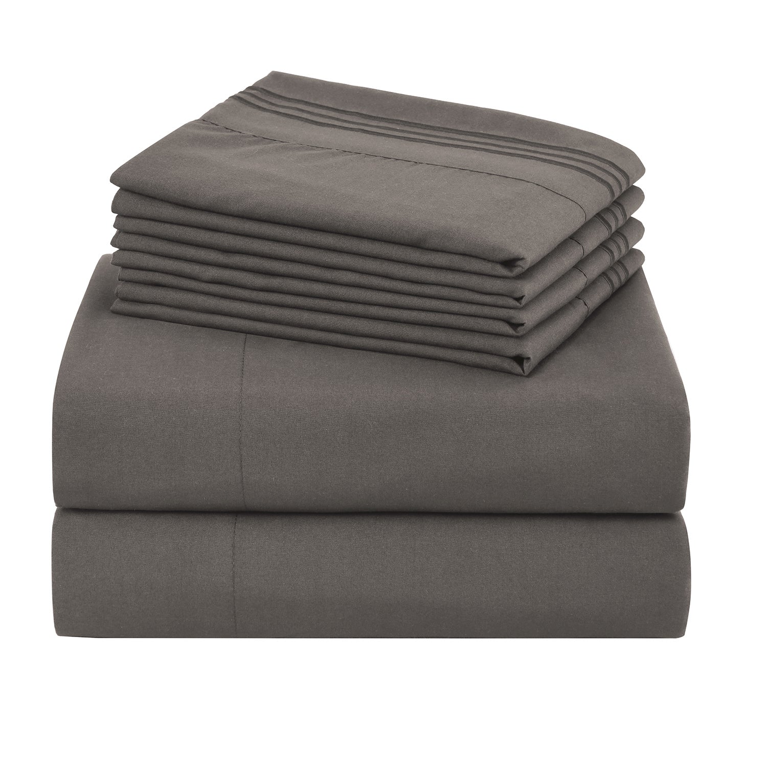 Microfiber Bed Sheet Set 4-6 Piece 100 GSM Deep Pocket 18 Inch Hotel Grade Ultra-Soft Breathable All-Season Machine Washable Twin Full Queen King