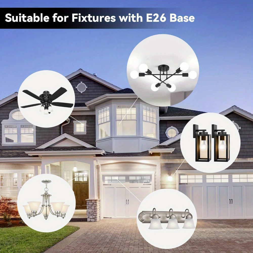 A19 LED Light Bulbs 60 Watt Equivalent, 5000K Daylight White E26 Base, 800 Lumens 9W Energy Efficient Bulb, 80+ CRI 15000 Hours Long Life, Standard LED Bulbs for Bedroom Living Room Office