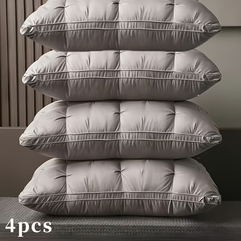 Hotel Quality Bed Pillows Ultra Soft Polyester Fill for Side Back Stomach Sleepers Machine Washable Luxury Sleep Pillow Set