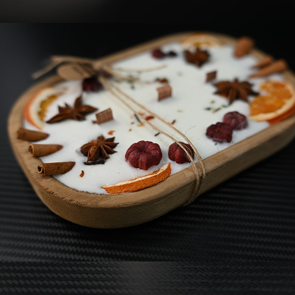 Scented Candles in Wooden Boat-Shaped Holder ¨C Unique Refreshing Fragrances for Home, Hotel & Dining Decor, Perfect for Birthdays, Parties & Valentine's Day, Luxury Aromatherapy Gift Candle