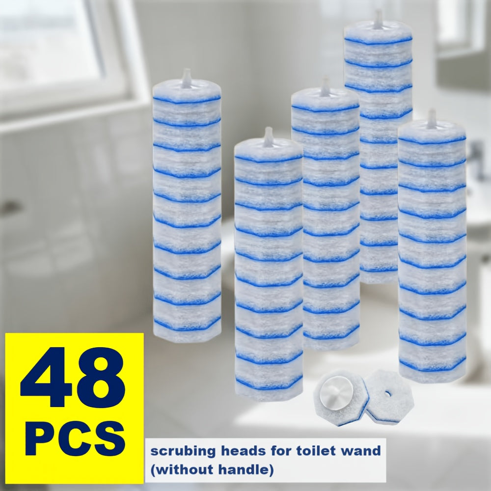 Toilet Brush Refill Heads 18/48/100 Pack Compatible with Clorox ToiletWand - Premium Upgraded Fiber Bristles for Deep Toilet Cleaning, Disposable Replacement Heads for Toilet Wand Scrubber