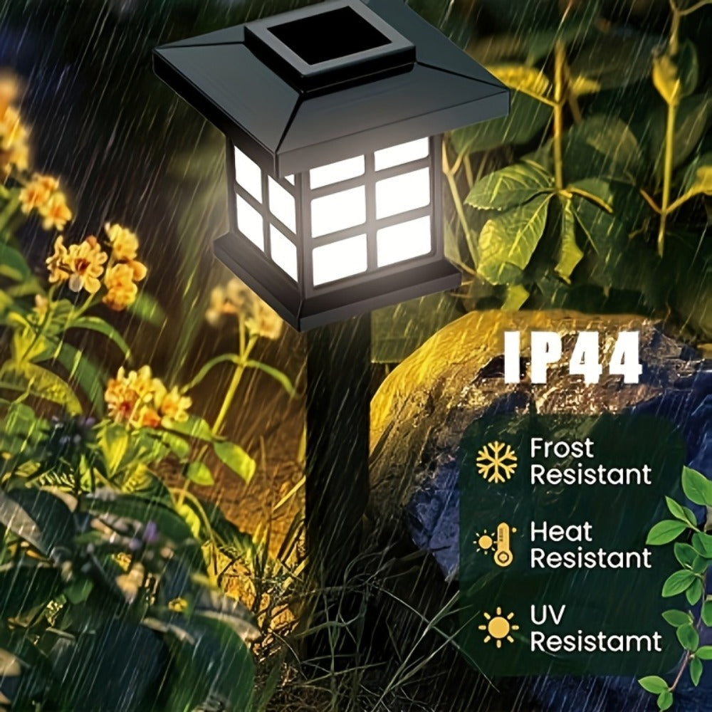 Solar Garden Lights Outdoor Waterproof Landscape Pathway Lights Solar Powered LED Stake Lights for Yard Patio Walkway Holiday Decor Warm White Colorful