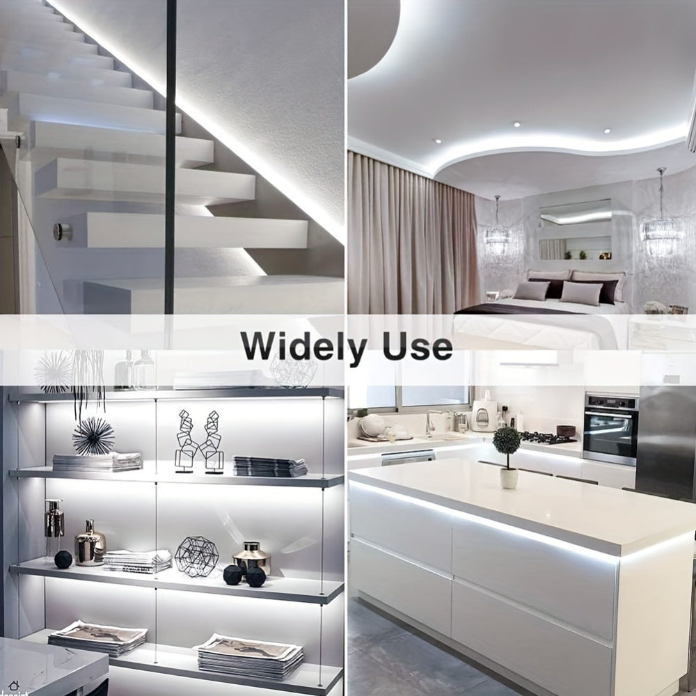 LED Strip Lights 32.8ft 1200 LEDs Dimmable, 2835SMD 24V Ultra Bright Flexible LED Rope Light for Bedroom Kitchen Cabinet Under Cabinet TV Backlight Home Decor