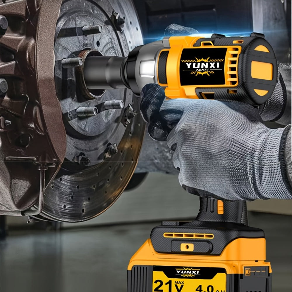 21V Cordless Impact Wrench Kit High Torque Brushless with 4000mAh Rechargeable Battery ¨C Wireless Power Wrench Driver for Car Motorcycle Repair, DIY Home Projects, Gift for Mechanics & Men