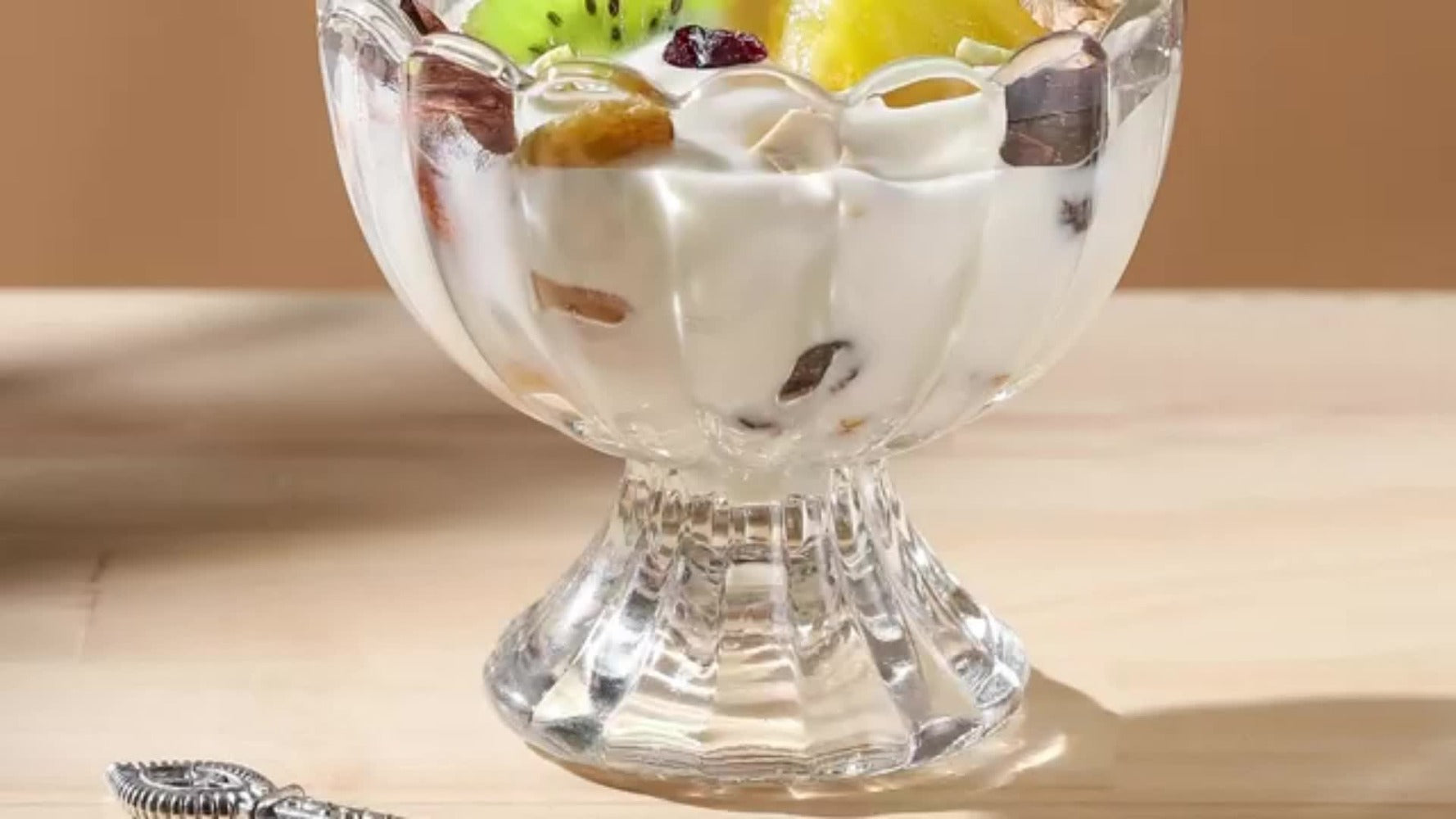 Tulip Shaped Dessert Bowls Set of 12 ¨C 5 Oz Glass Cups for Ice Cream, Sundaes, Fruit & Salads ¨C Dishwasher Safe Snack & Cocktail Bowls ¨C Perfect for Christmas & Holiday Gatherings ¨C Light Green