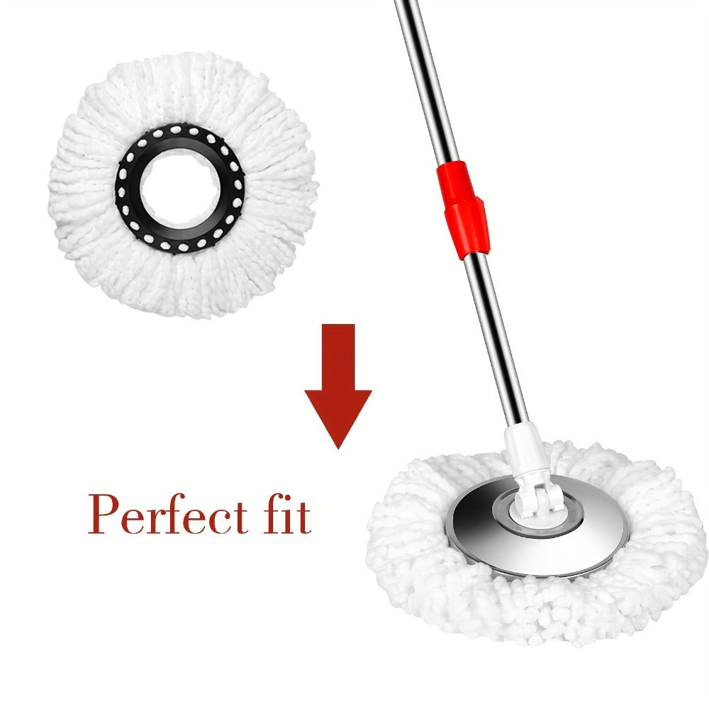 Microfiber Spin Mop Replacement Heads 8 Pack, 360¡ã Universal Mop Refills for Standard Spin Mop Buckets, Machine Washable Reusable Mop Pads for Hardwood, Tile, Laminate & Marble Floors ¨C Round & Triangle