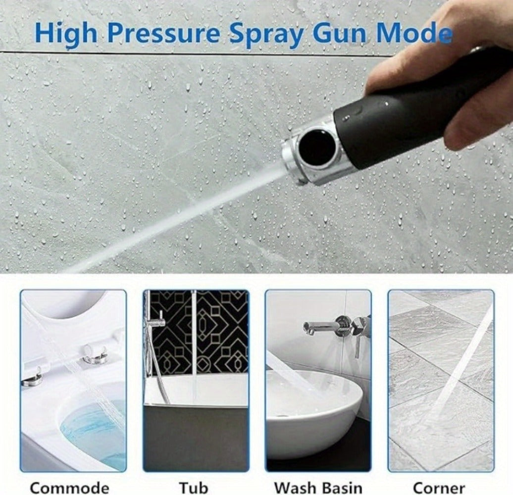 High Pressure Shower Head Set 4-Piece ¨C Turbine Spray Wall Mounted, 3-Stage Adjustable Mode, 6 Water Filters & 68¡± Hose, Skin-Friendly Bathroom Shower Upgrade Kit