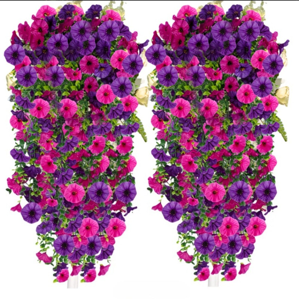 Artificial Rose Vine Hanging Garland 3pcs 216 Flowers - High-Density UV-Resistant Faux Rose Flower Vines with Realistic Roses & Foliage for Garden, Wedding, Porch, Terrace & Wall Decor, Multiple Colors