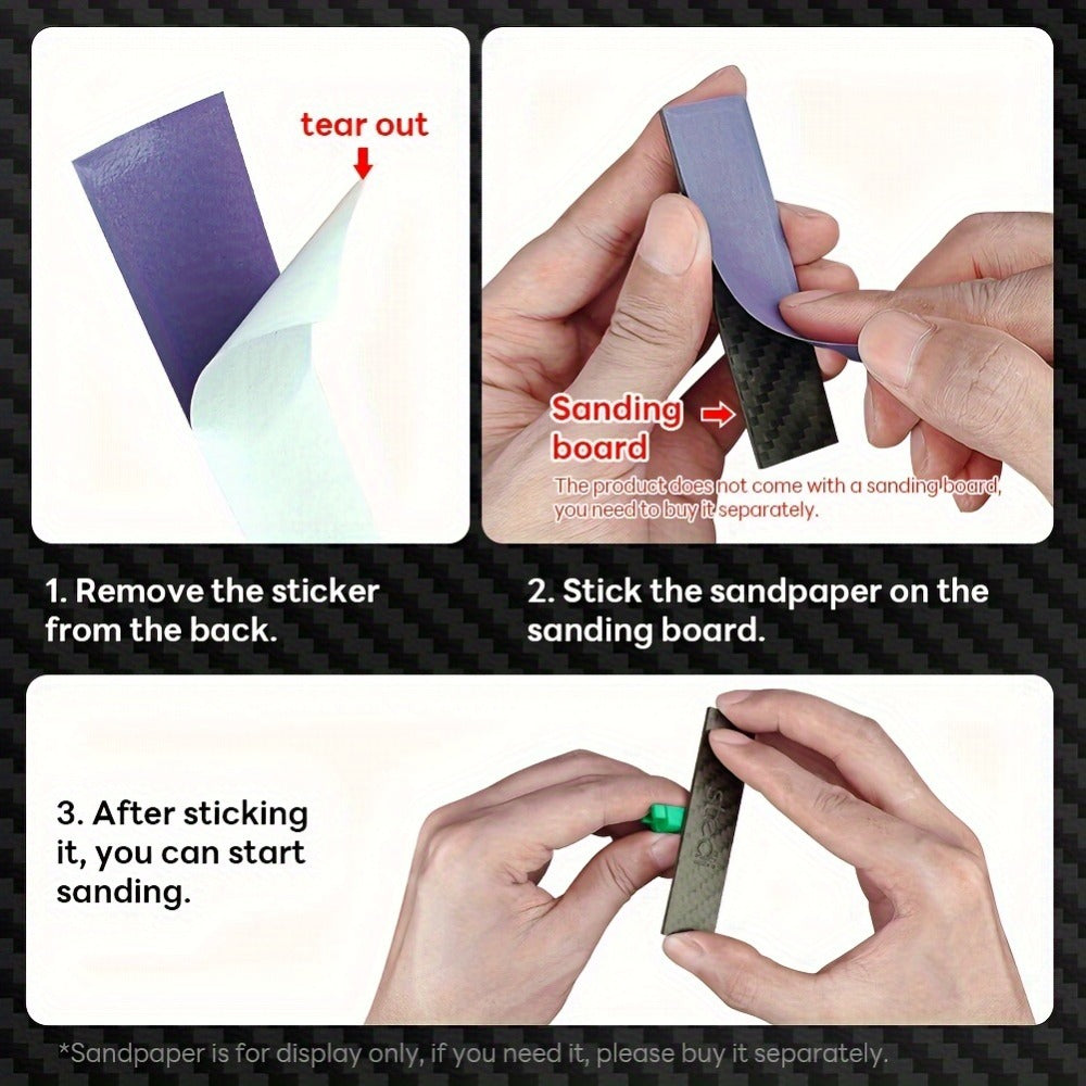Carbon Fiber Sanding Sticks Set of 7, Hobby Model Sanding Tools with 4 Detail Polishing Boards, 3 Sizes 3¡±x0.6¡± 3¡±x0.4¡± 3¡±x0.2¡± for Scale Models Miniatures Gunpla