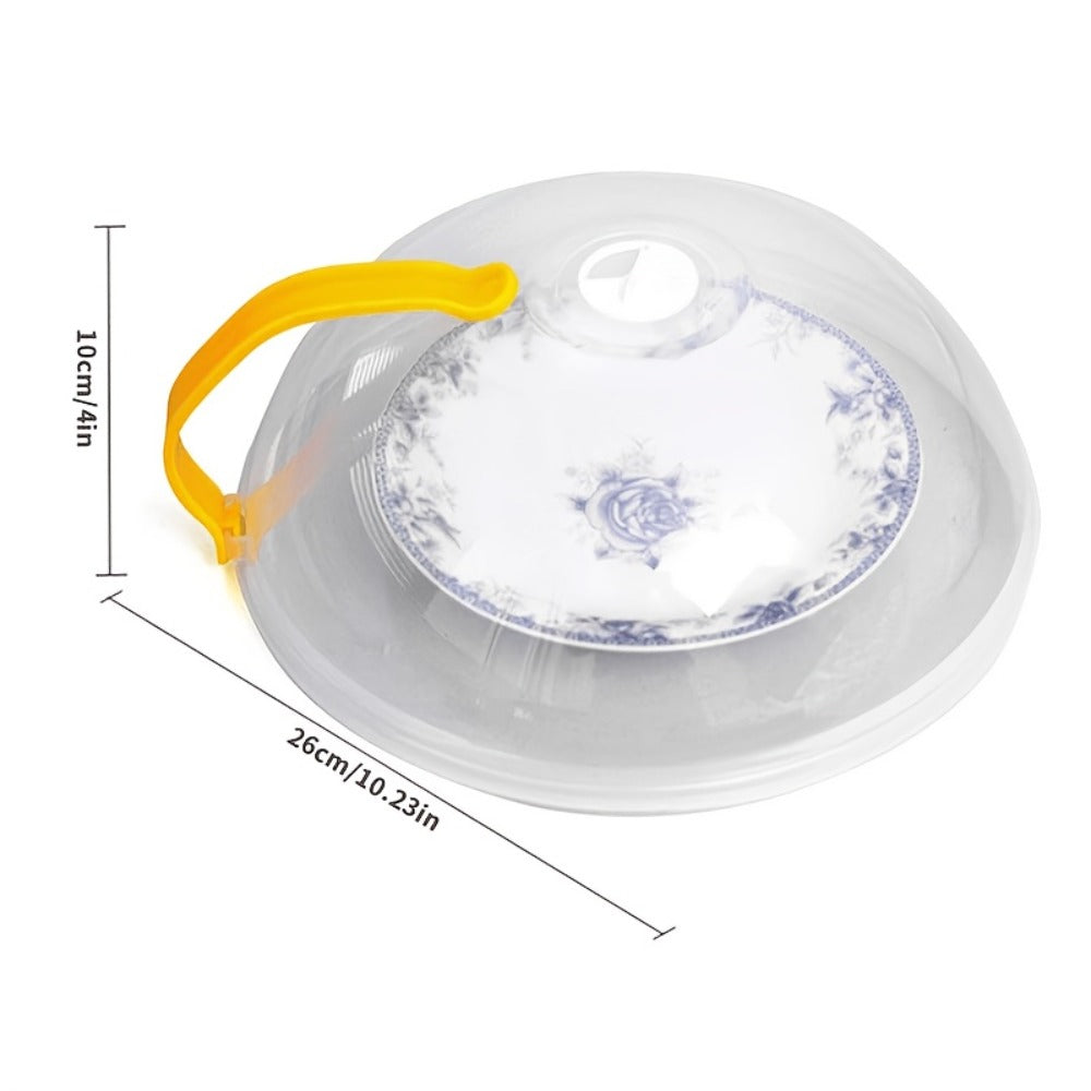 Microwave Food Cover Splash Guard 2 Pack with Steam Vent and Handle BPA-Free Plastic Splatter Guard Lid for Microwave Oven Kitchen Cooking Easy to Clean Reusable