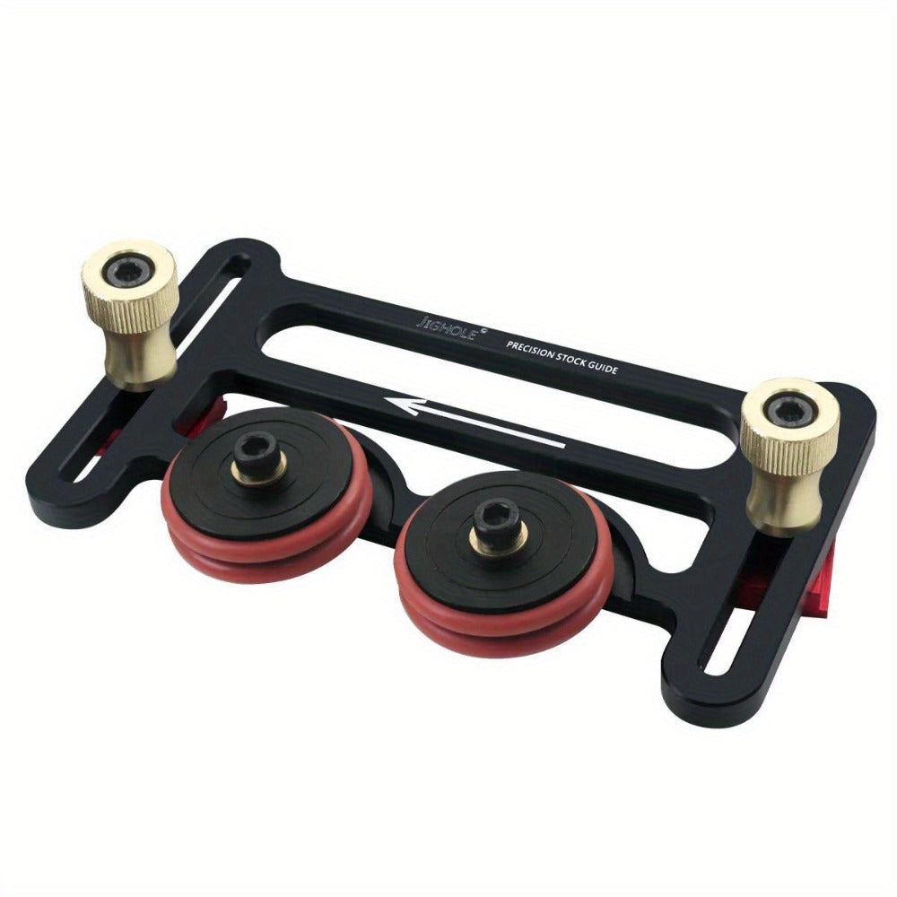 Feather Board Roller Guide for Table Saw ¨C Aluminum Alloy One-Way Safety Stock Feeder with T-Track Mount, Anti-Kickback Woodworking Press Guide Tool