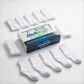 Multicolor Diabetic Crew Socks 12 Pairs Cotton Non-Binding Neuropathy Seamless Cushioned Loose Fit for Men Women Sensitive Feet Edema White Black Grey Size 9-11 10-13