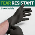 Disposable Black Nitrile Gloves 100 Count (8+92pcs) Powder Free Latex Free Tear Resistant Textured Fingertips for Kitchen Cleaning Car Repair Pet Care Food Prep S M L XL