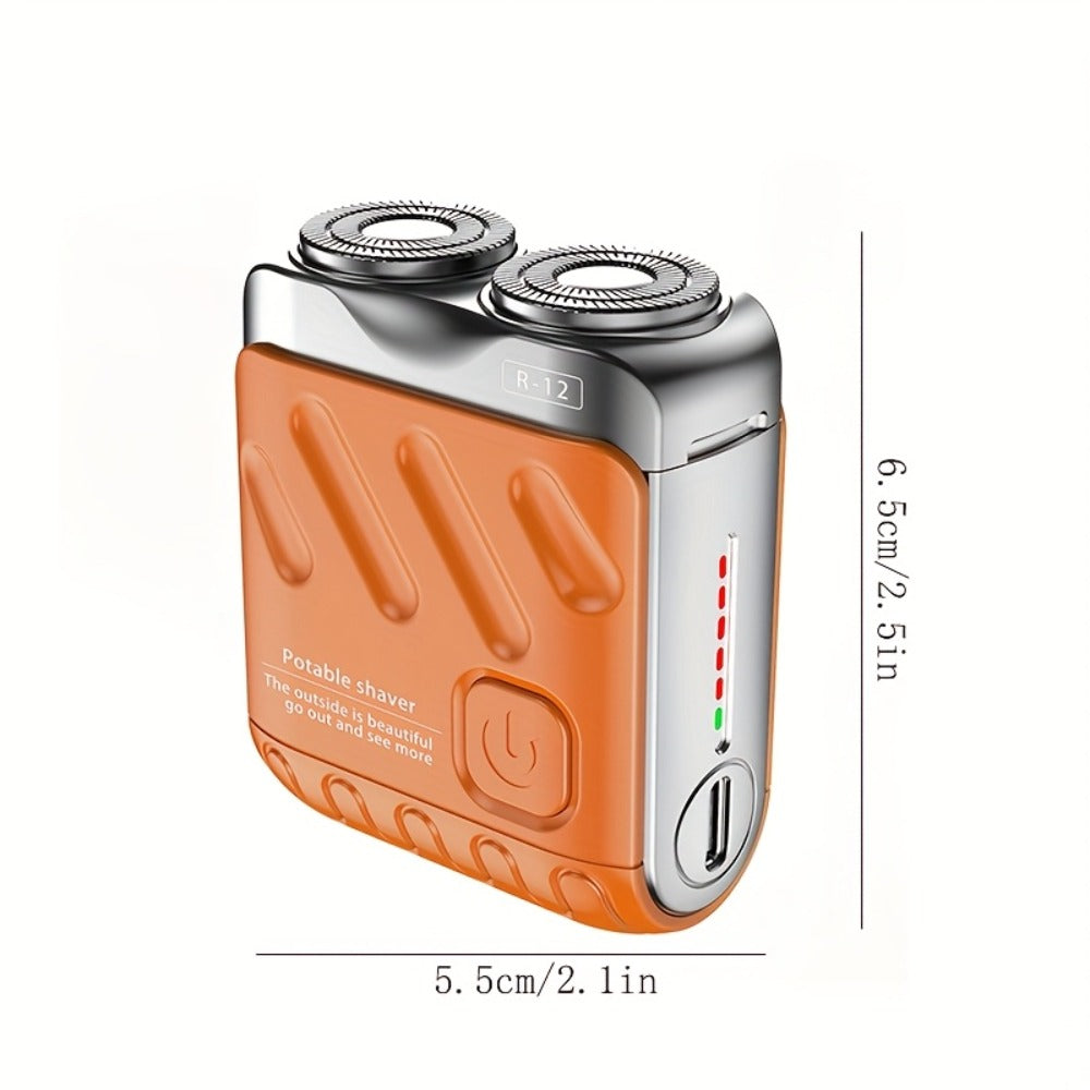 Mini Electric Shaver for Men ¨C USB Rechargeable Double Blade Razor with Digital Display & Travel Case, Compact Portable Shaving Kit Gift for Men, Boyfriend, Father¡¯s Day, Christmas