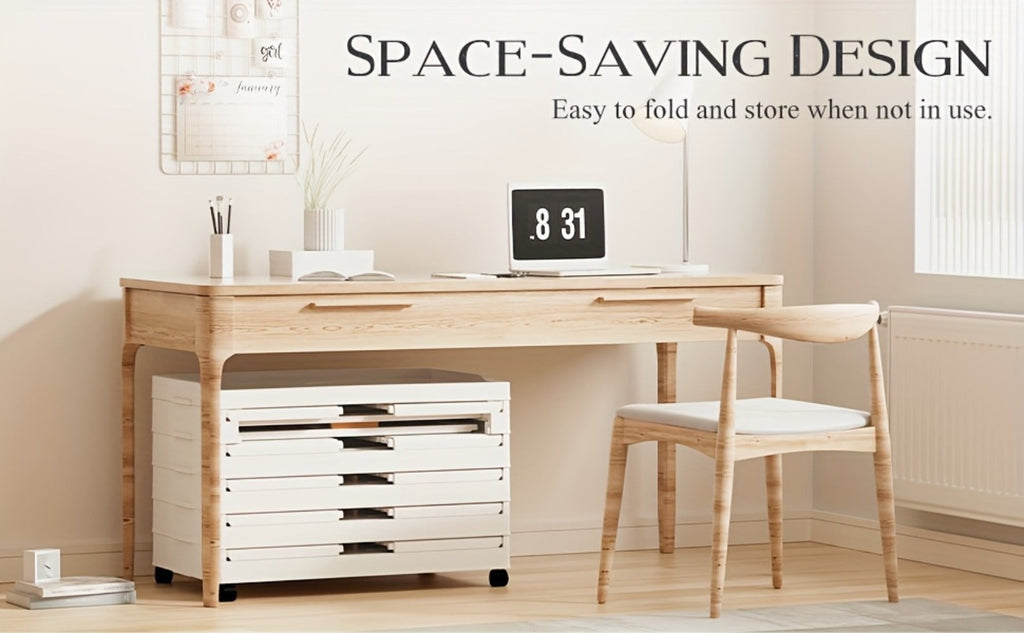 Folding Wardrobe Storage Cabinet on Wheels with Magnetic Door, Hanging Rod & Shelves ¨C 25.6¡± Wide Portable Closet Organizer